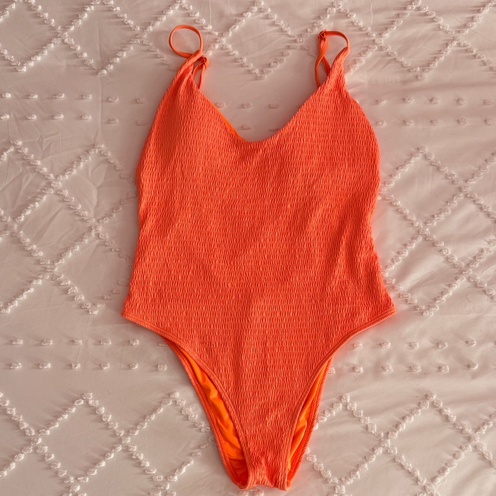 Aerie Orange One Piece Swimsuit
